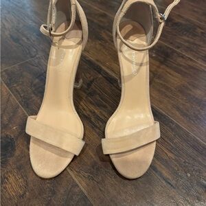 Tony Bianco suede tan 4inch heels. Size 9